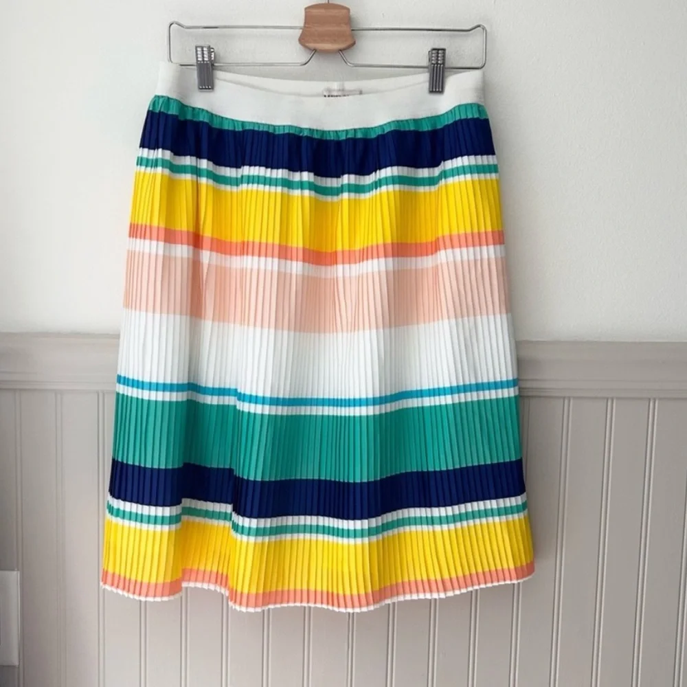 Merona Size Medium Multicolor Colorful Striped A-Line Skirt